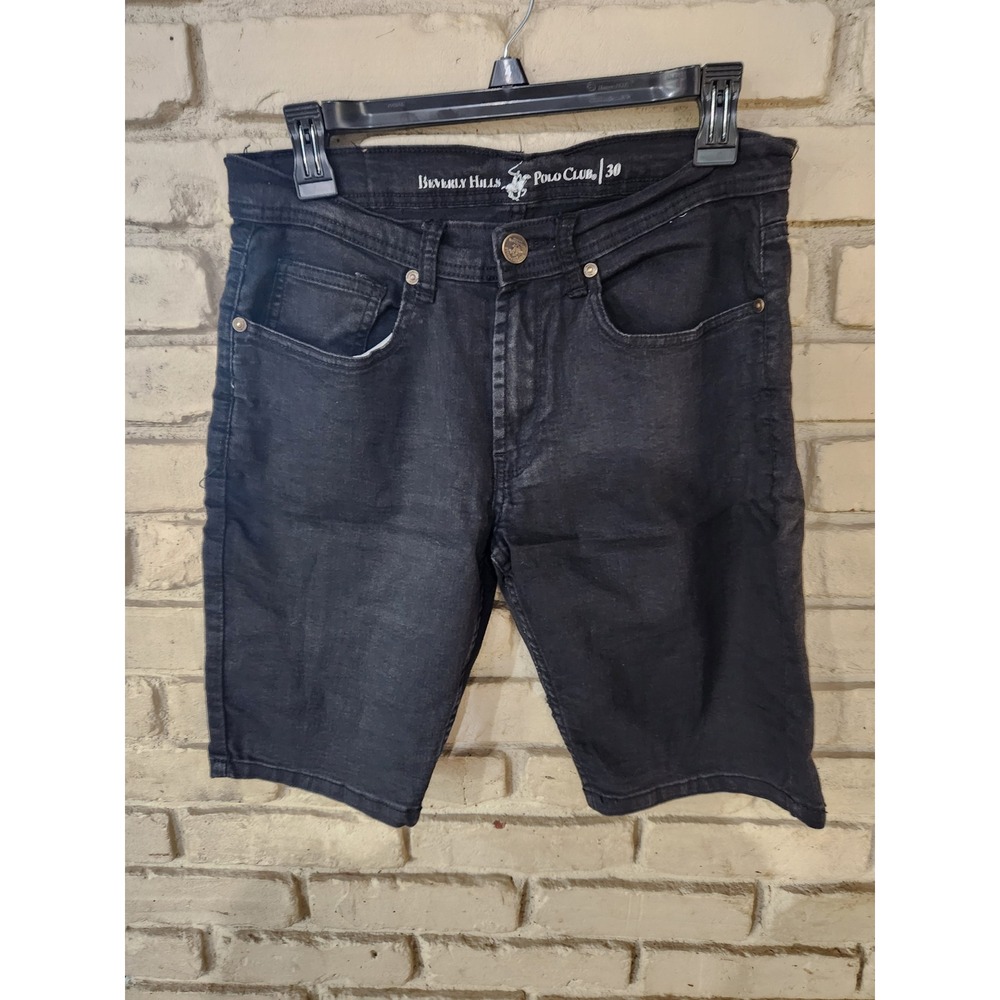 Beverly Hills Polo Club Mens Black Denim Shorts